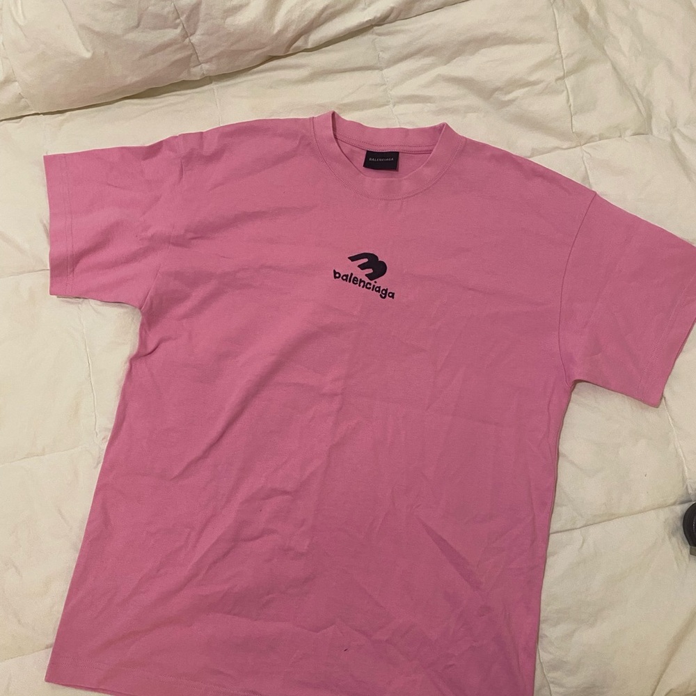 Balenciaga Hot Pink Short Sleeve Tee